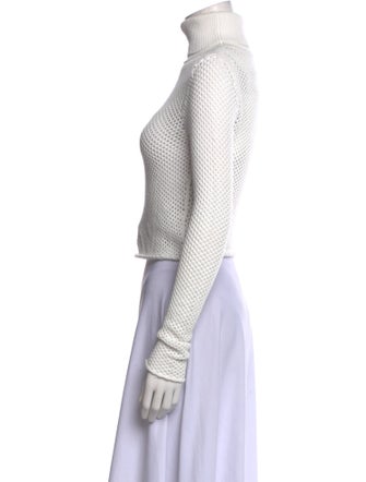 A.L.C. Turtleneck Long Sleeve Crop Top