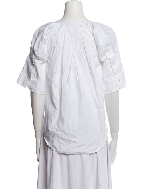 A.L.C. V-Neck Short Sleeve Button-Up Top