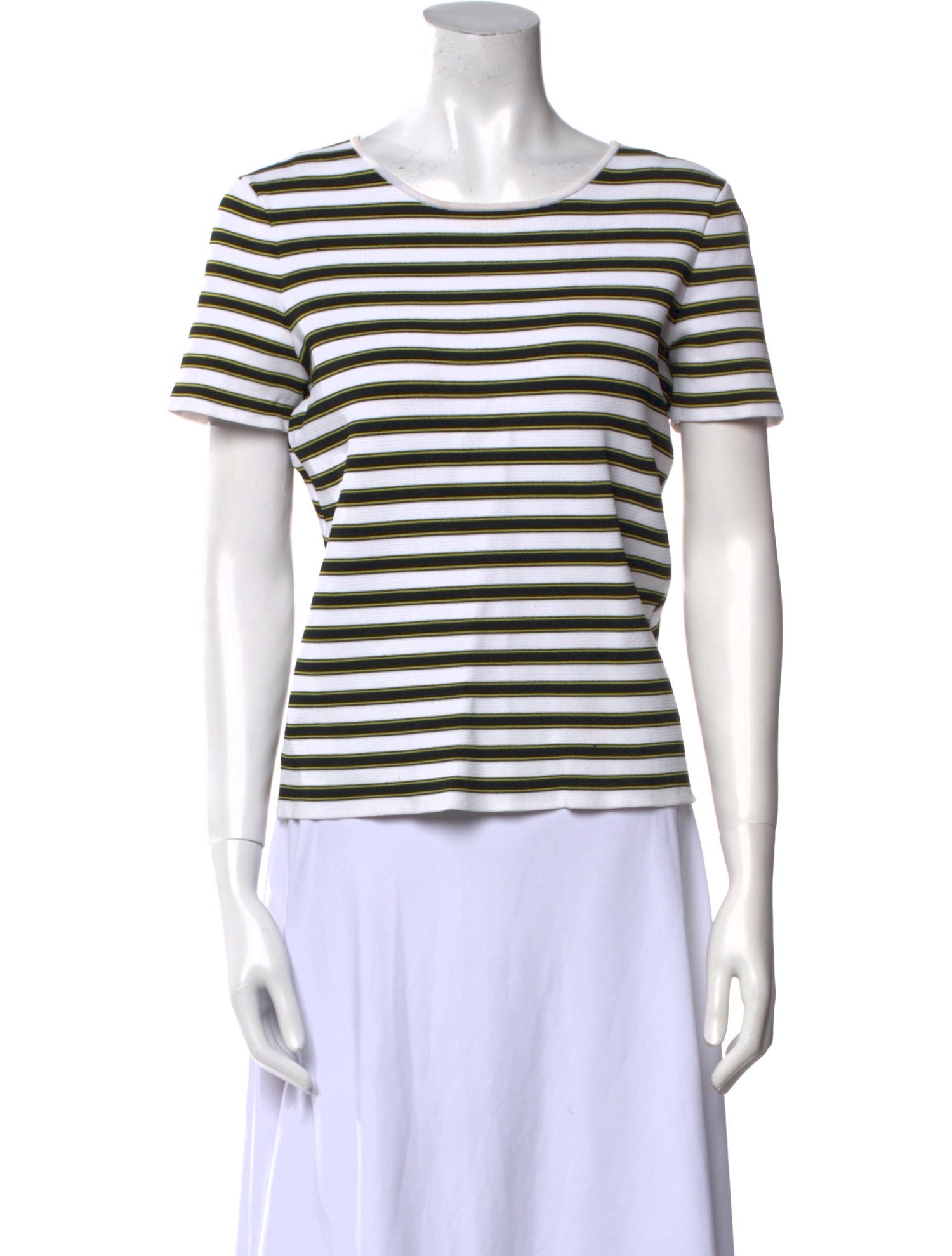 A.L.C. Striped Scoop Neck T-Shirt