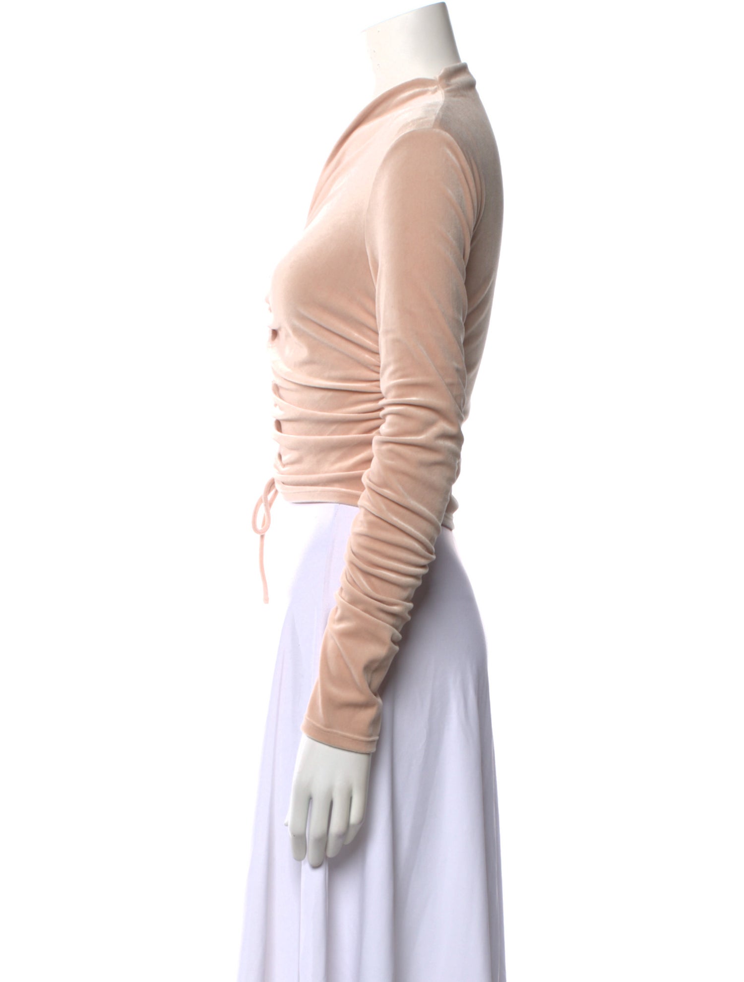 A.L.C. V-Neck Long Sleeve Crop Top