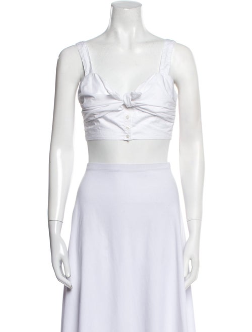 A.L.C. V-Neck Sleeveless Crop Top