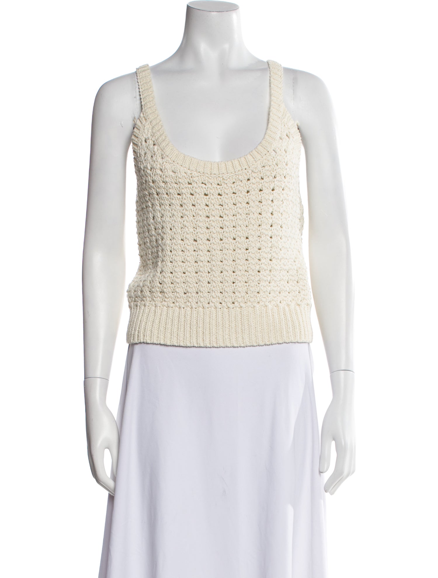 A.L.C. Scoop Neck Sleeveless Crop Top