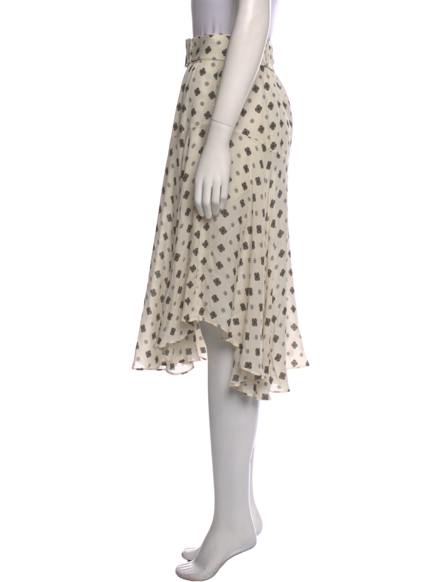 A.L.C. Silk Midi Length Skirt