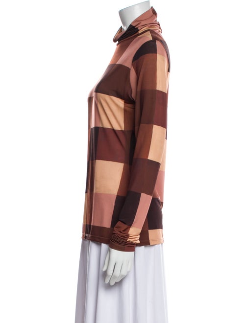 A.L.C. Plaid Print Mock Neck Sweatshirt