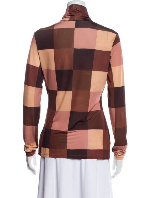 A.L.C. Plaid Print Mock Neck Sweatshirt