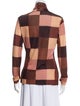 A.L.C. Plaid Print Mock Neck Sweatshirt