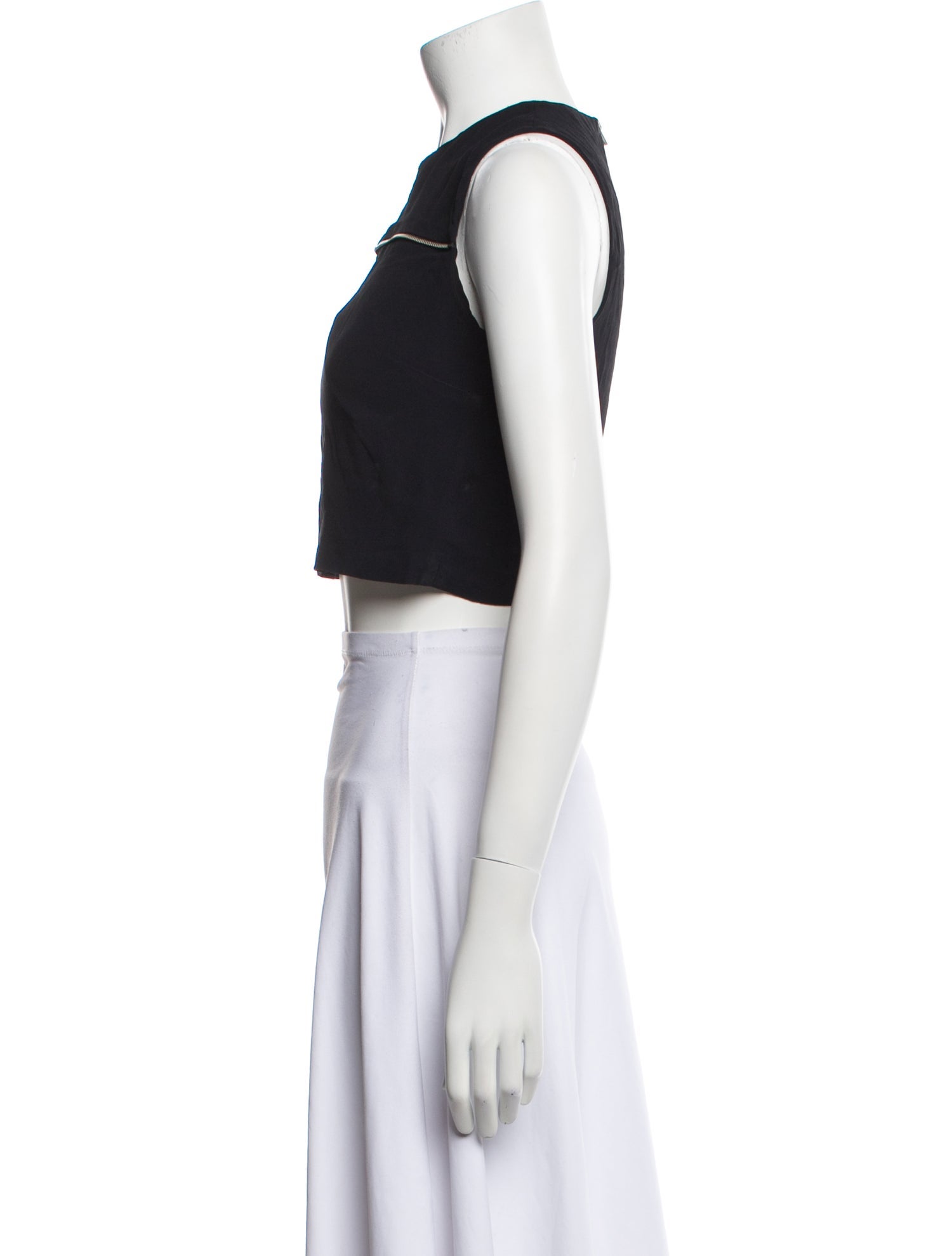 A.L.C. Crew Neck Sleeveless Crop Top