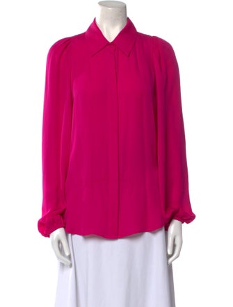 A.L.C. Silk Long Sleeve Blouse
