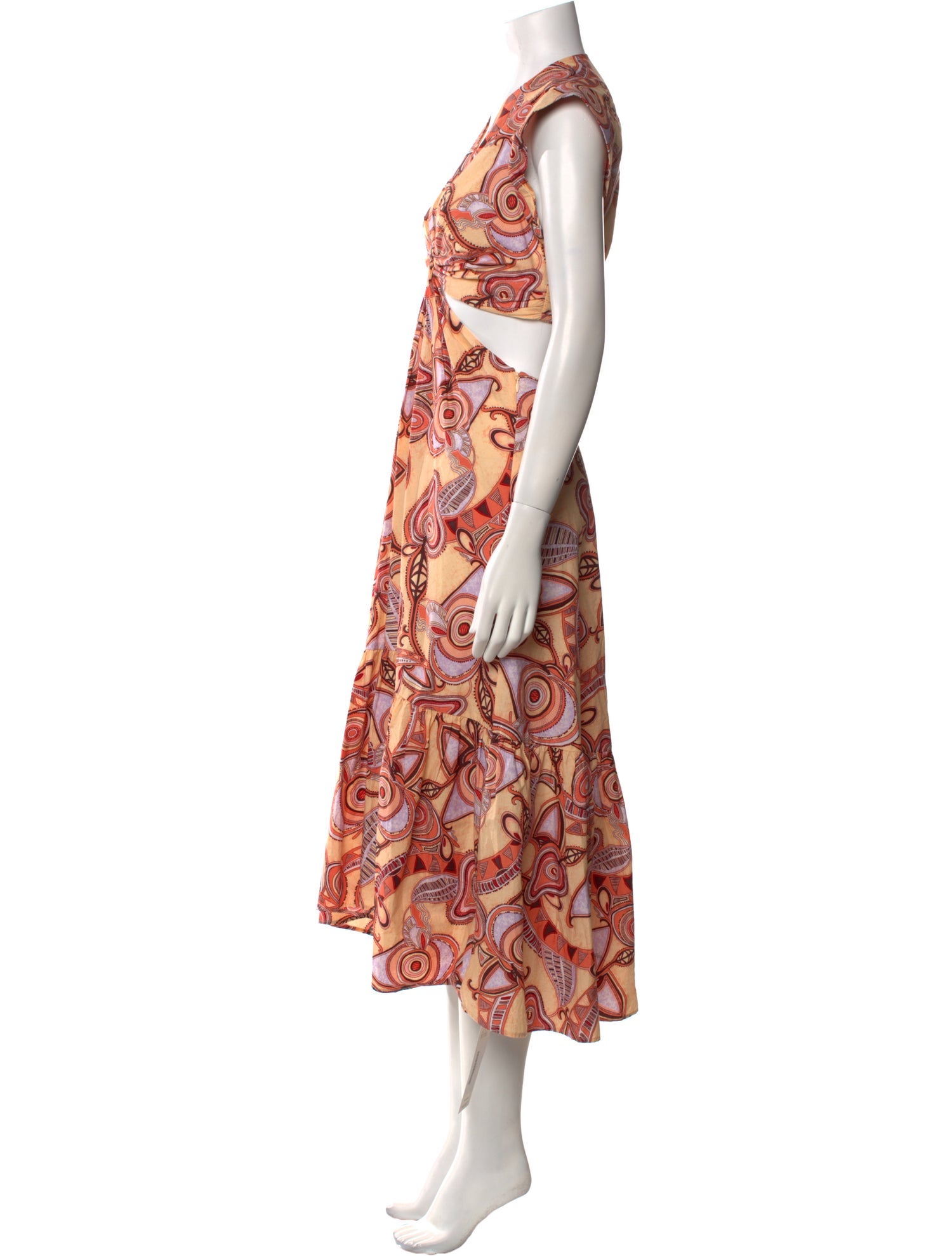 A.L.C. Paisley Print Midi Length Dress
