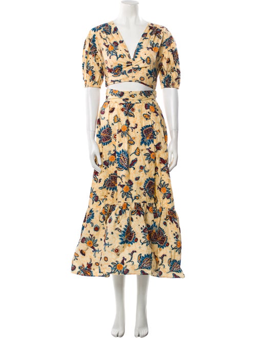 A.L.C. Printed Pleated Accents Skirt Set