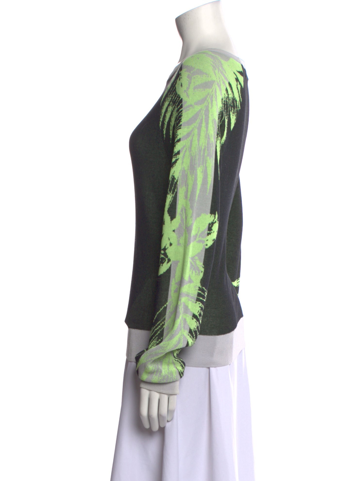 A.L.C. Graphic Print Scoop Neck Sweater