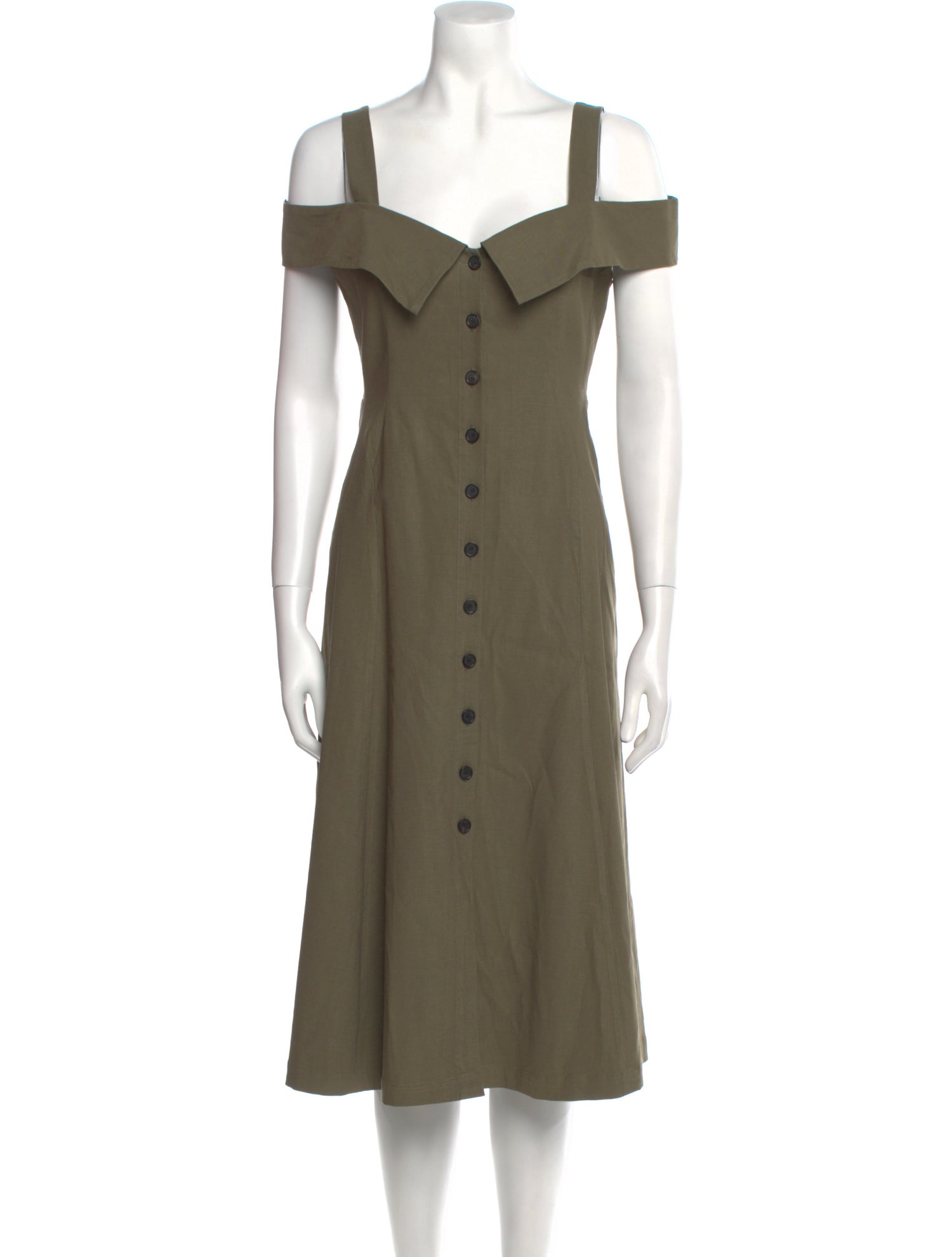 A.L.C. Square Neckline Midi Length Dress