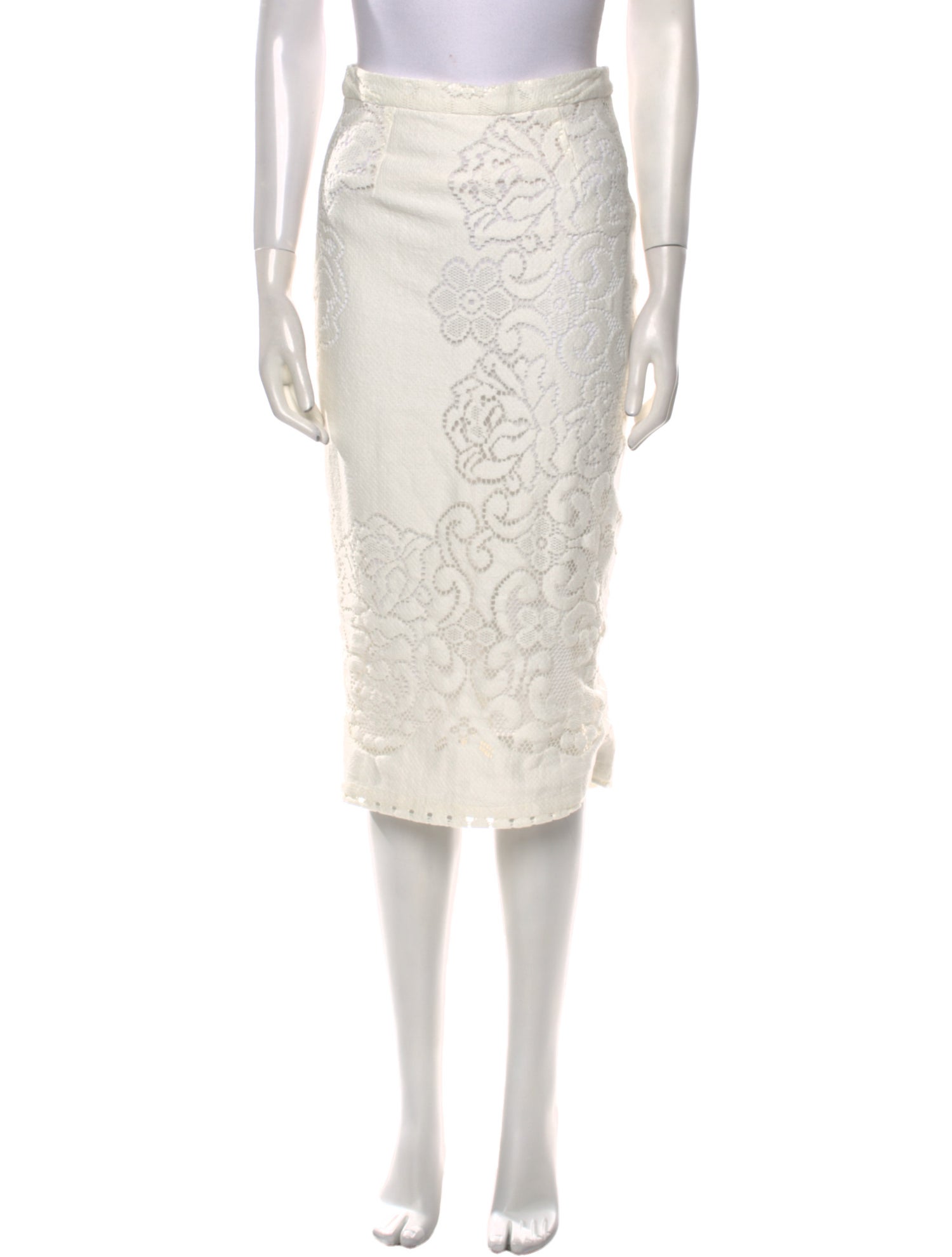 A.L.C. Crochet Trim Midi Length Skirt