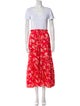 A.L.C. Floral Print Ruffle Embellishment Skirt Set