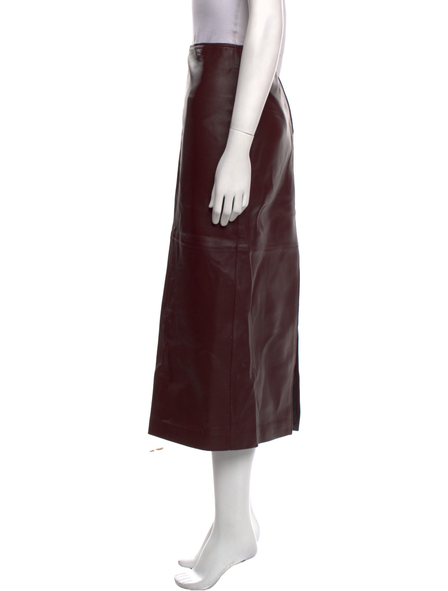 A.L.C. Leather Midi Length Skirt