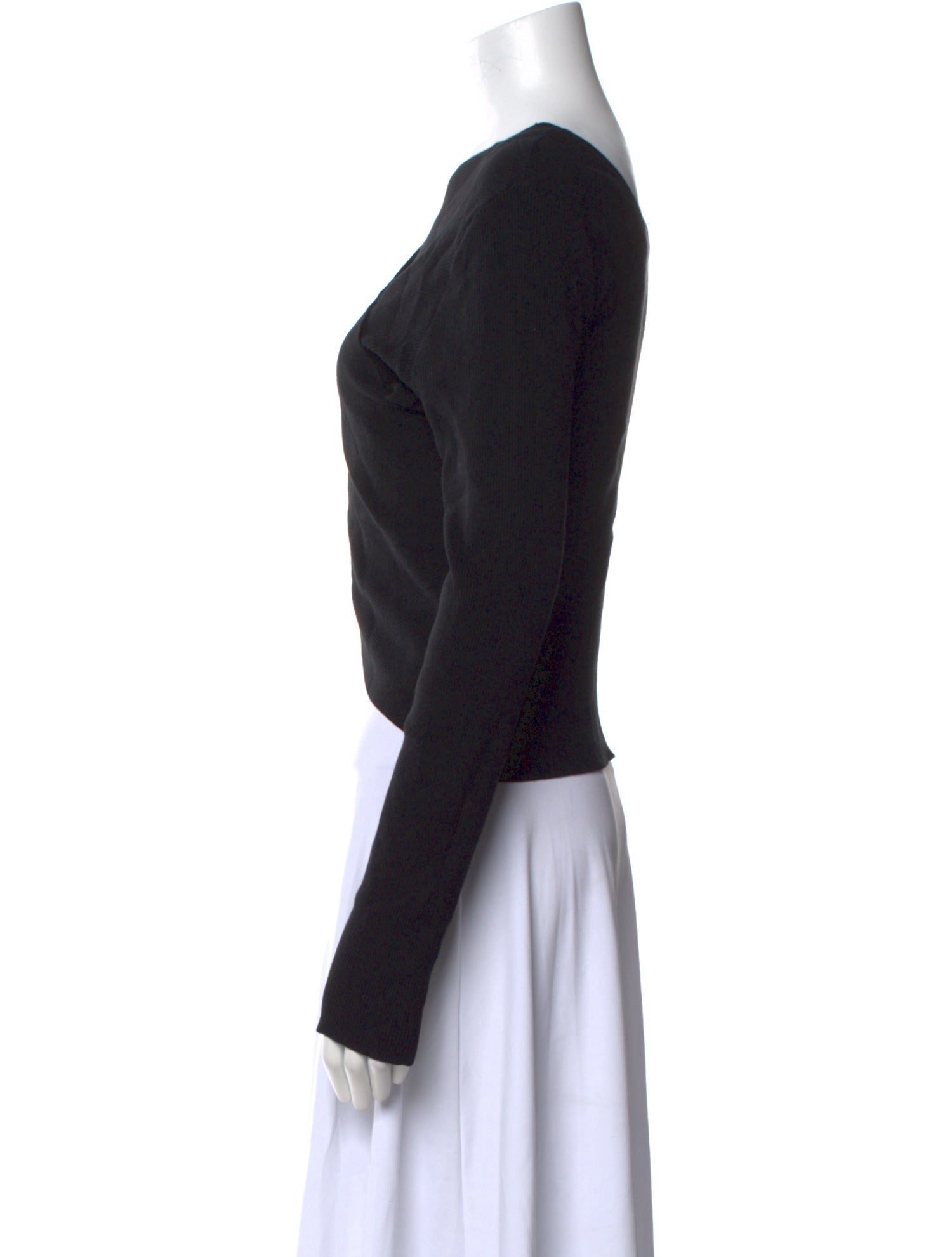 A.L.C. V-Neck Long Sleeve Crop Top