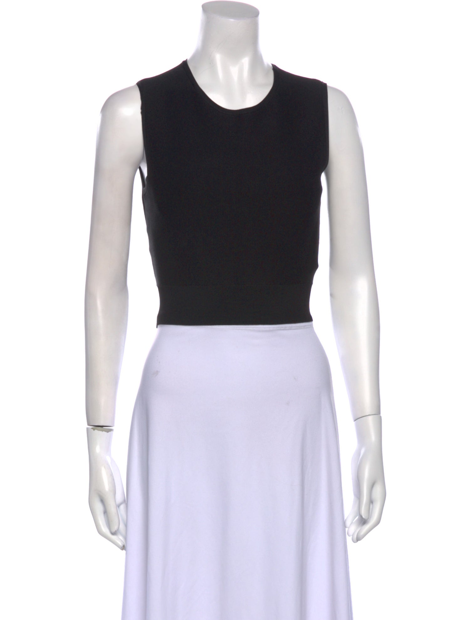 A.L.C. Crew Neck Sleeveless Crop Top