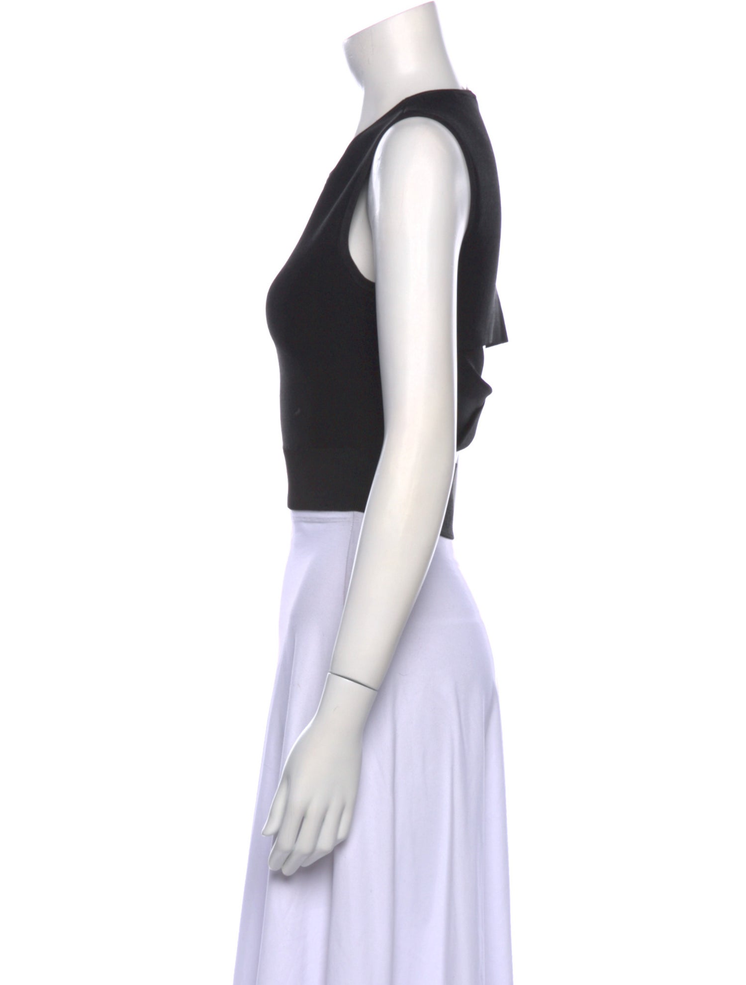 A.L.C. Crew Neck Sleeveless Crop Top