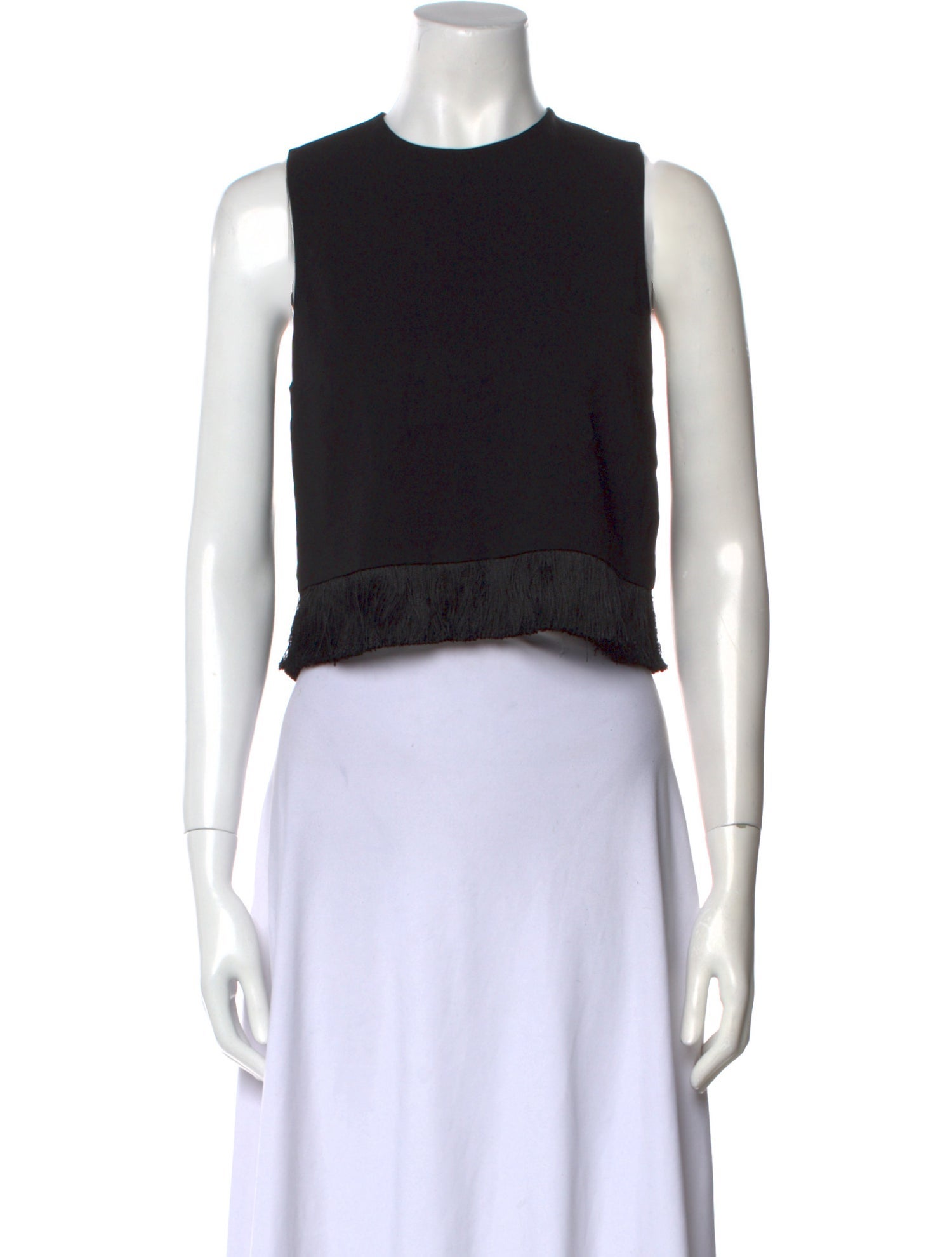 A.L.C. Crew Neck Sleeveless Crop Top