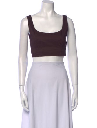 A.L.C. Square Neckline Sleeveless Crop Top