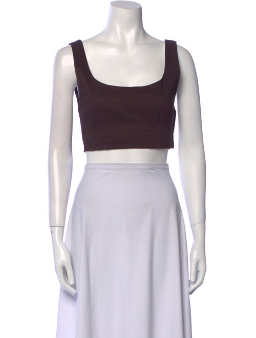 A.L.C. Square Neckline Sleeveless Crop Top