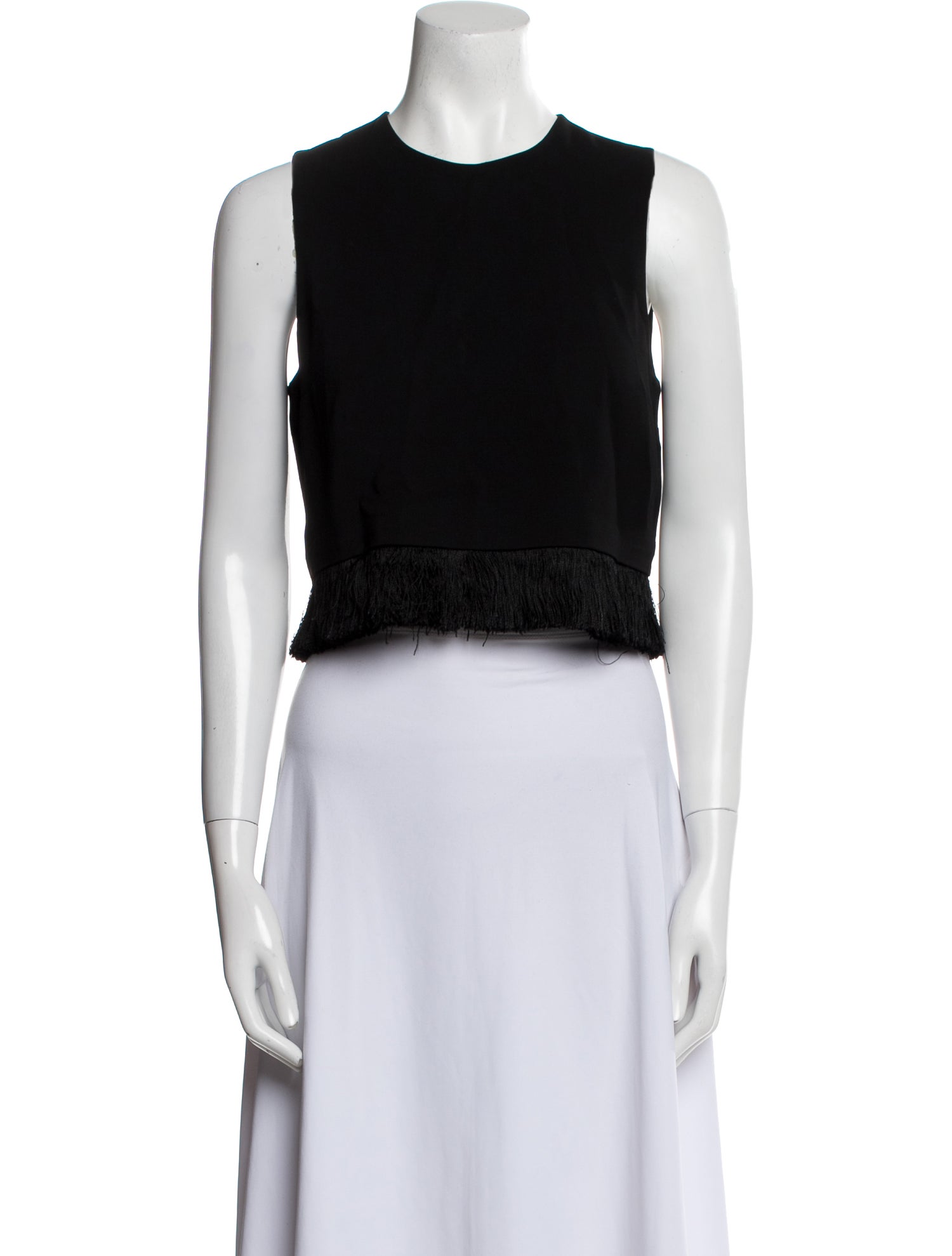 A.L.C. Crew Neck Sleeveless Crop Top