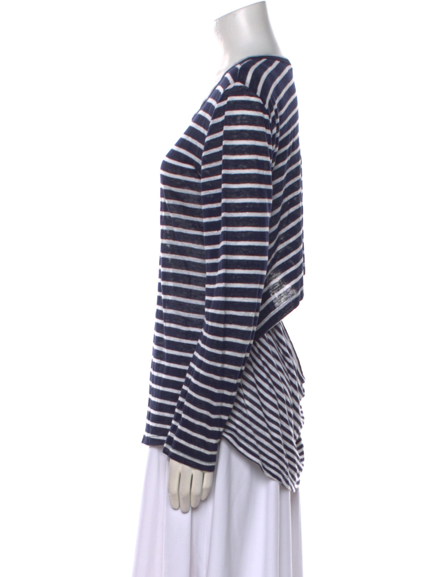 A.L.C. Linen Striped T-Shirt