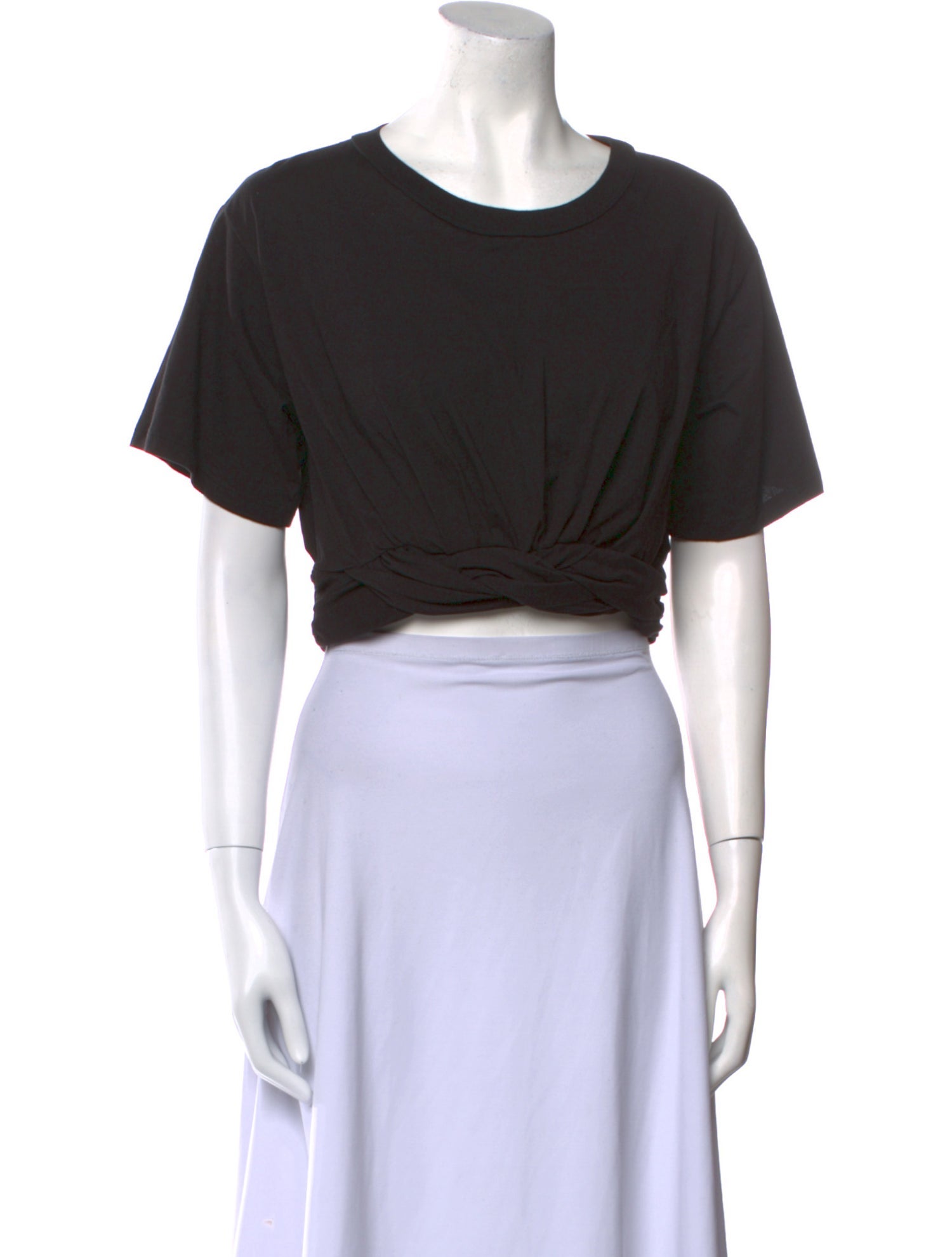 A.L.C. Crew Neck Short Sleeve Crop Top