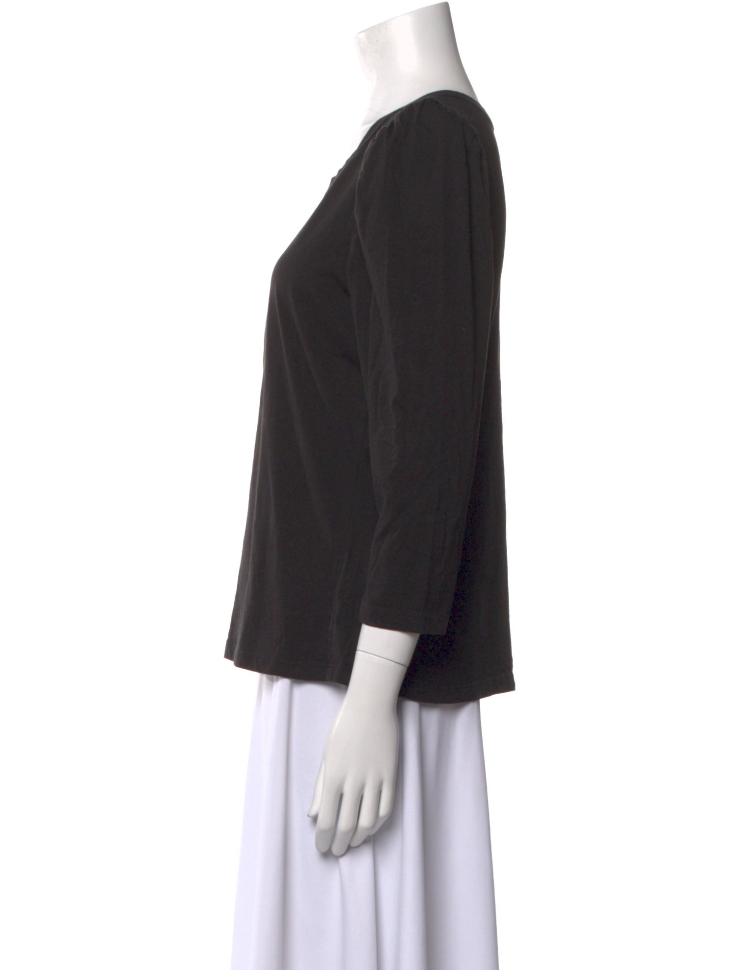 A.L.C. Scoop Neck Three-Quarter Sleeve Top