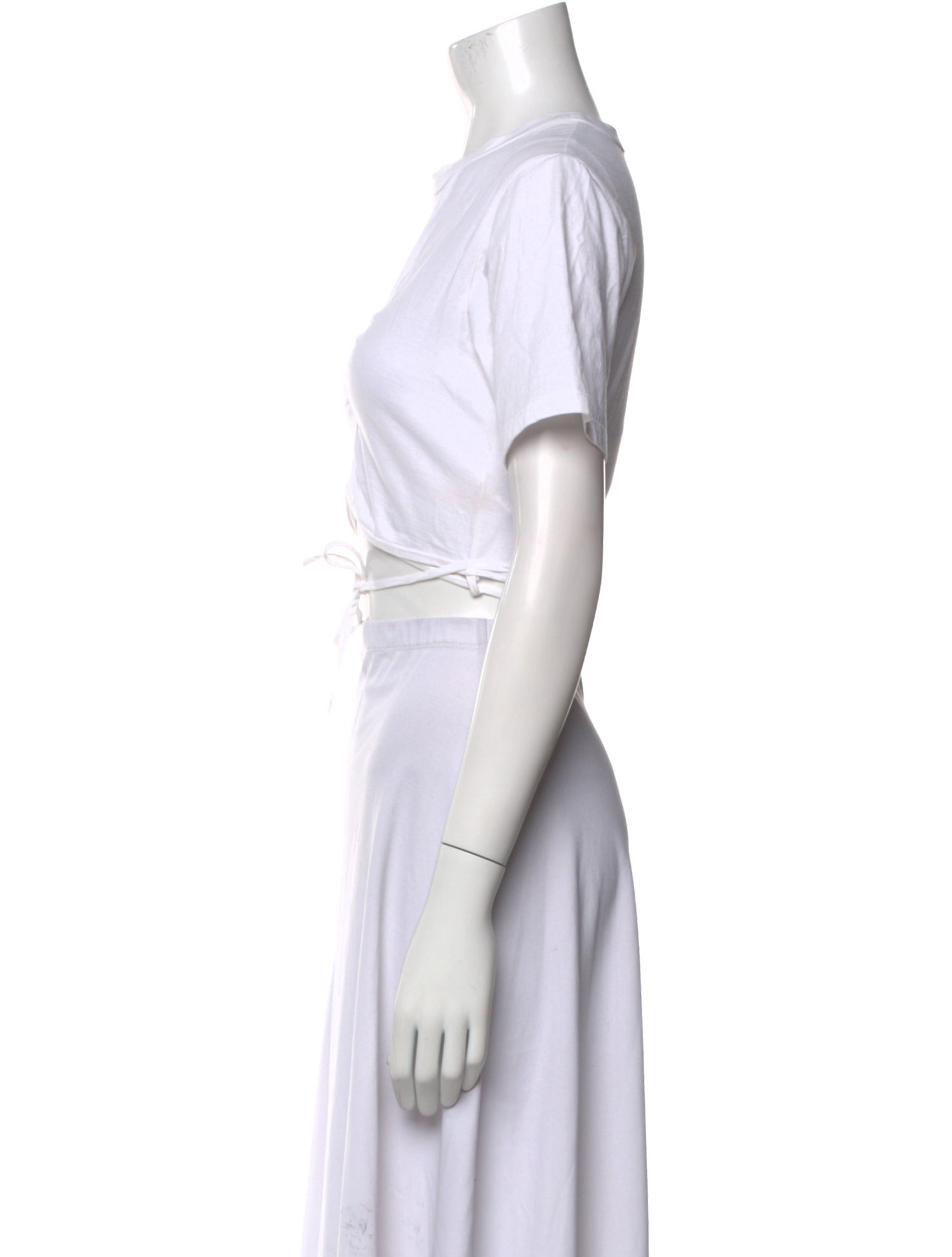 A.L.C. Crew Neck Short Sleeve Crop Top