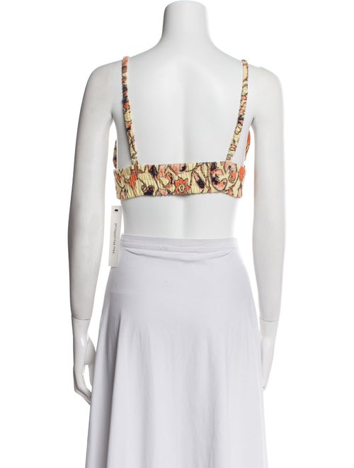 A.L.C. Linen Floral Print Crop Top