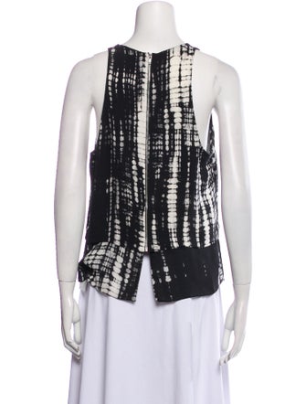 A.L.C. Silk Tie-Dye Print Top