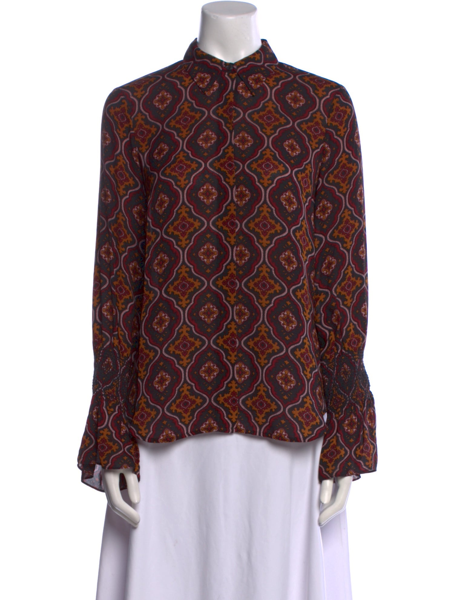 A.L.C. Silk Printed Blouse
