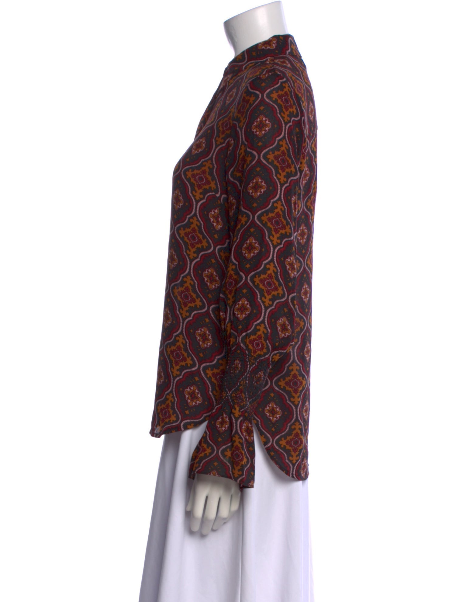 A.L.C. Silk Printed Blouse