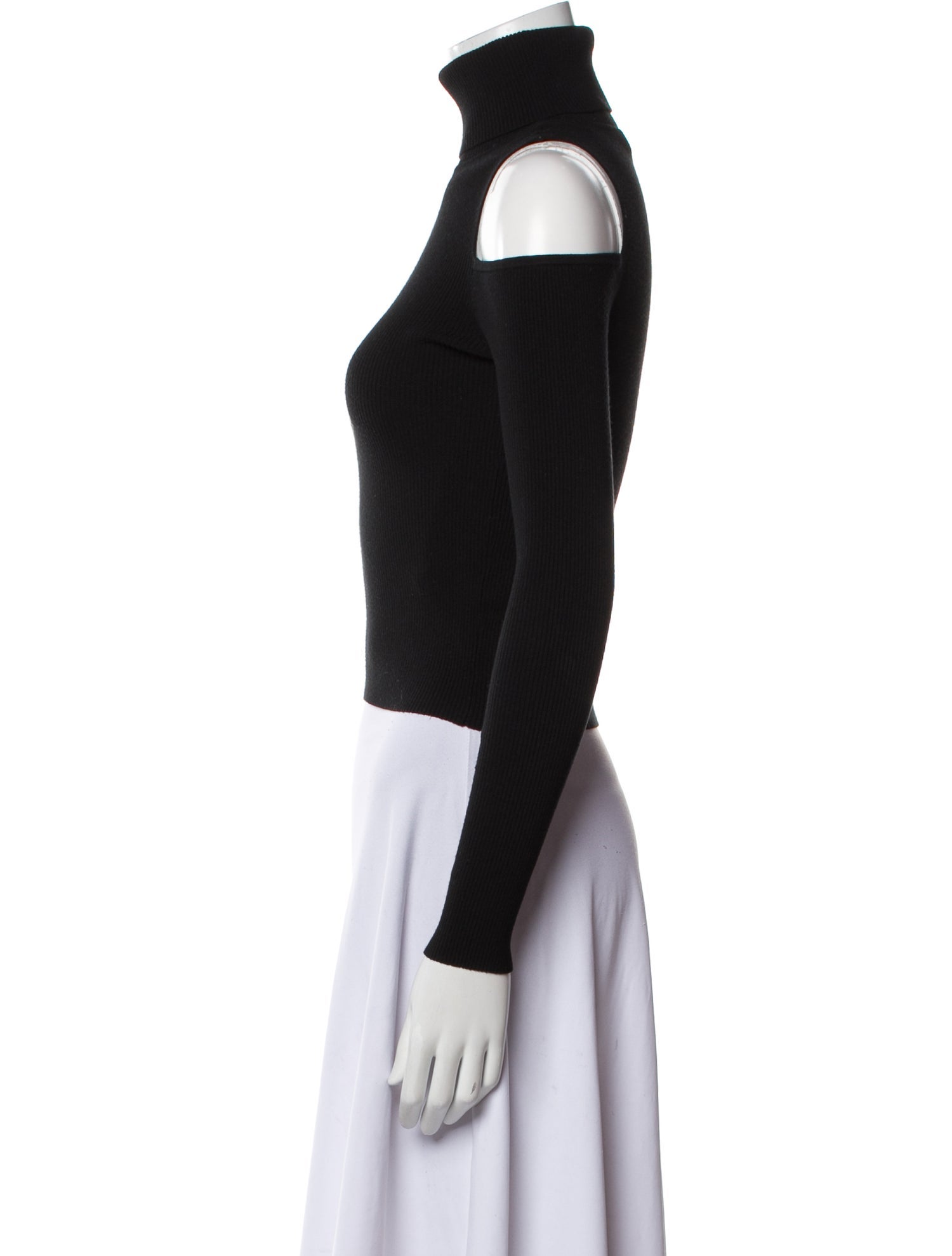 A.L.C. Turtleneck Long Sleeve Crop Top