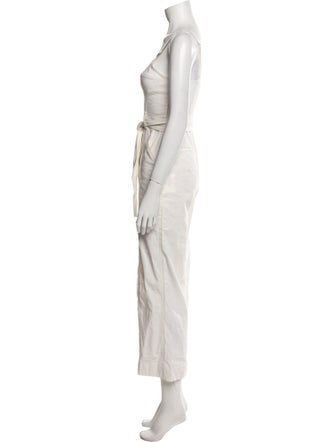 A.L.C. Linen Square Neckline Jumpsuit