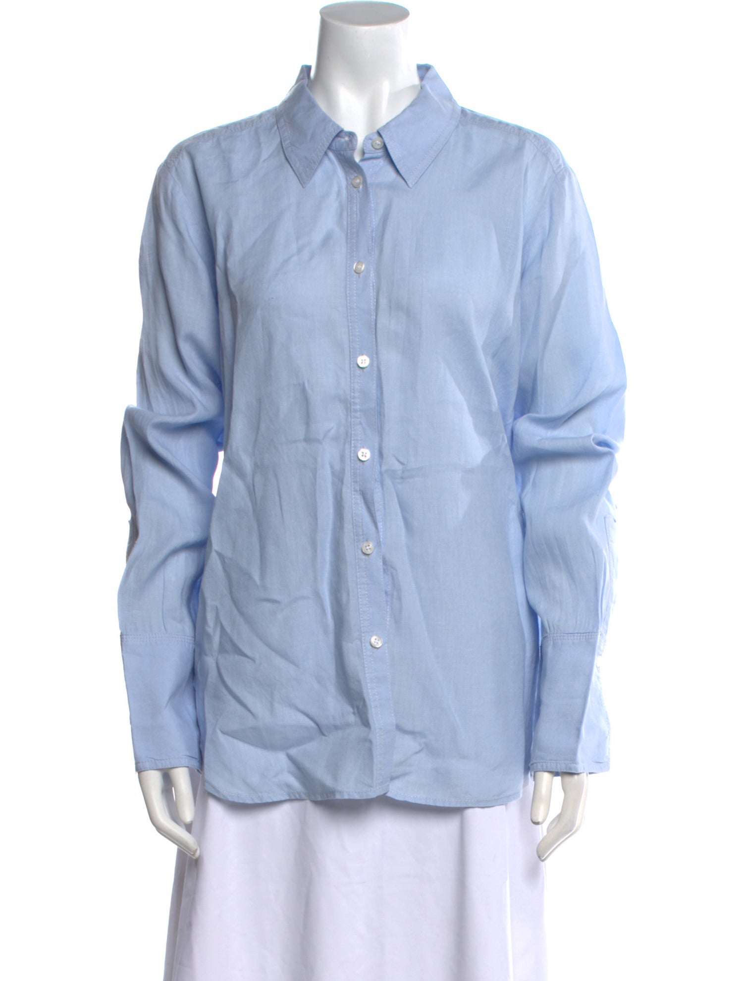 A.L.C. Linen Long Sleeve Button-Up Top