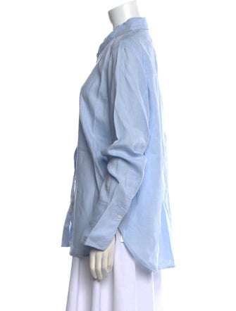 A.L.C. Linen Long Sleeve Button-Up Top