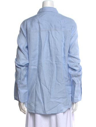 A.L.C. Linen Long Sleeve Button-Up Top
