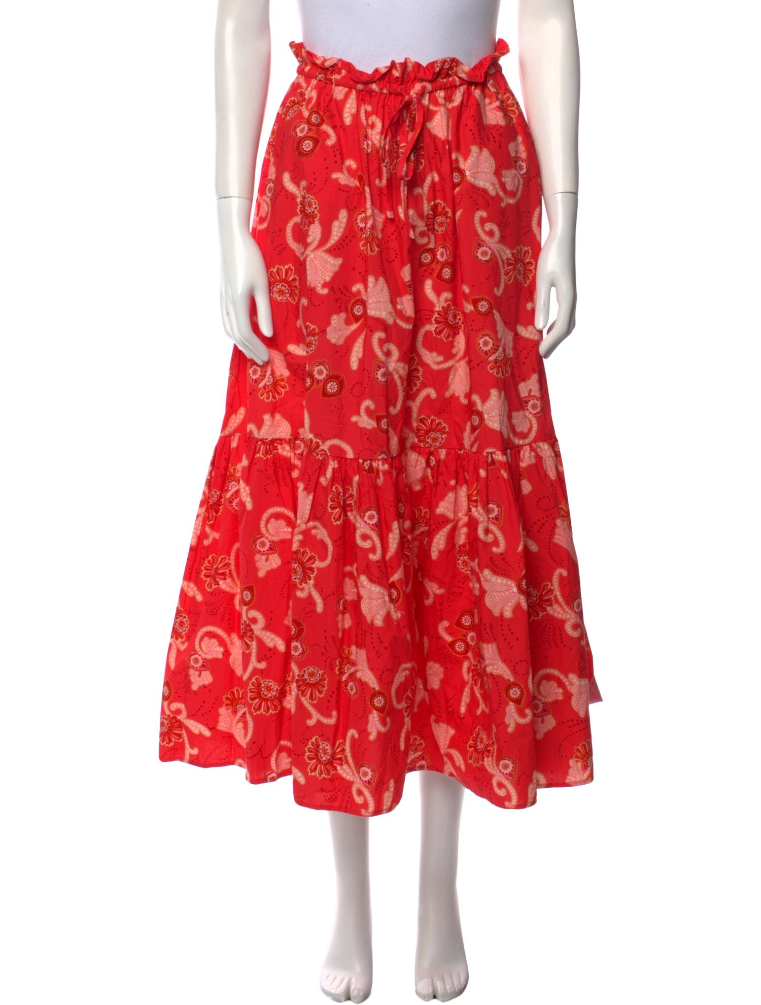 A.L.C. Floral Print Midi Length Skirt