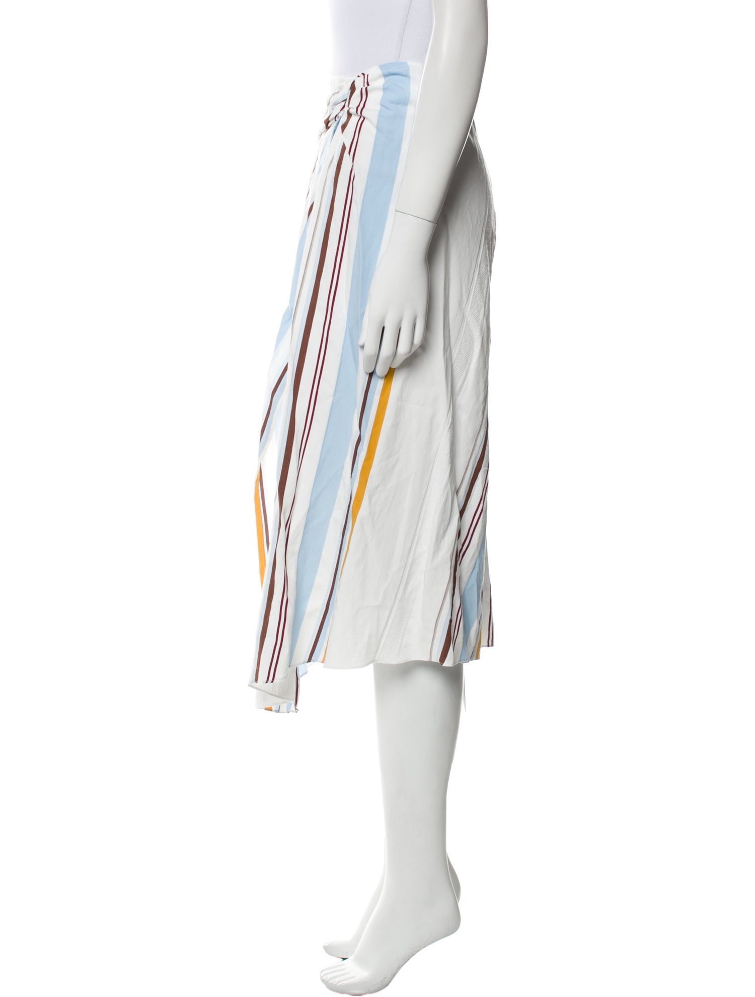 A.L.C. Pleated Accents Midi Length Skirt