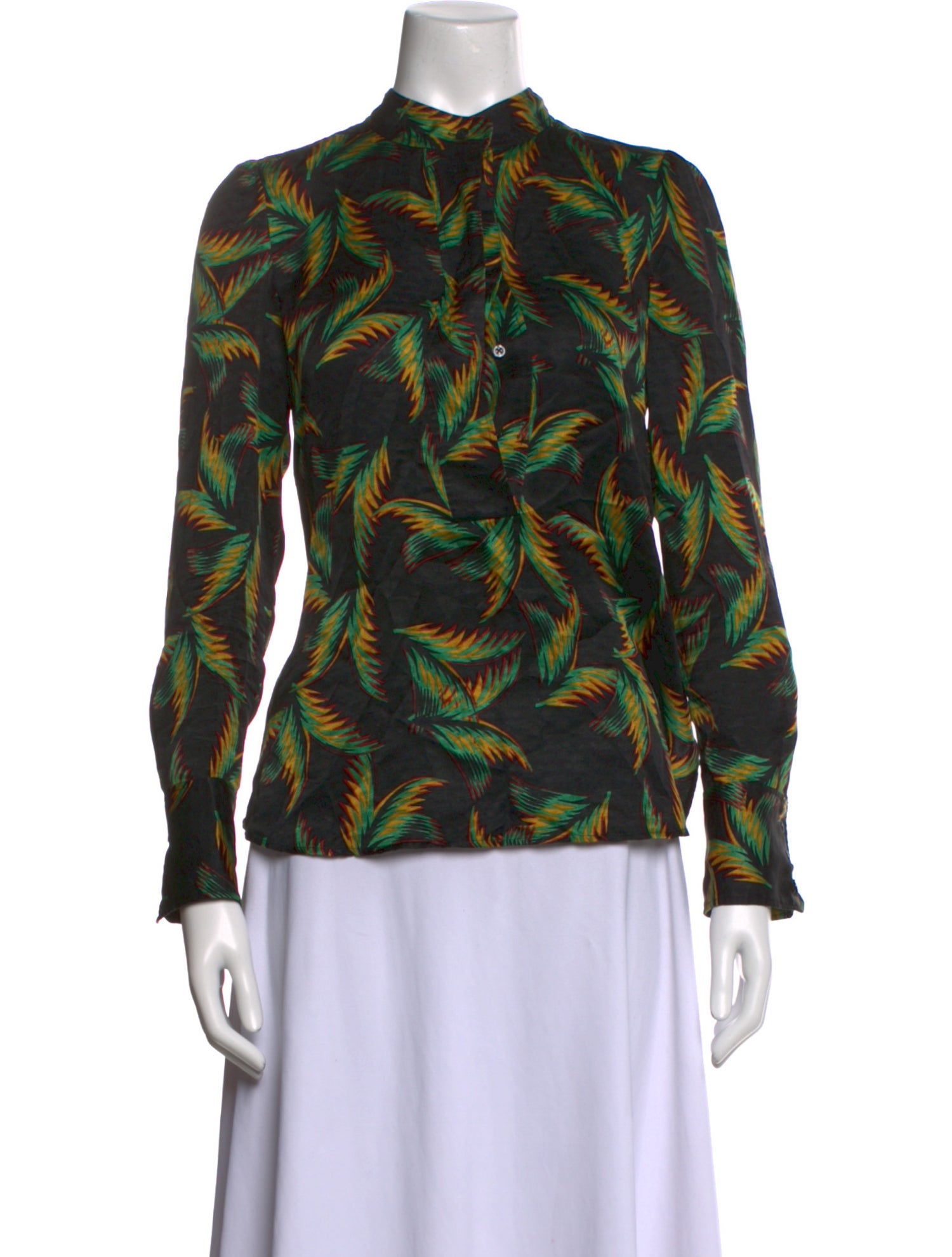 A.L.C. Silk Printed Blouse