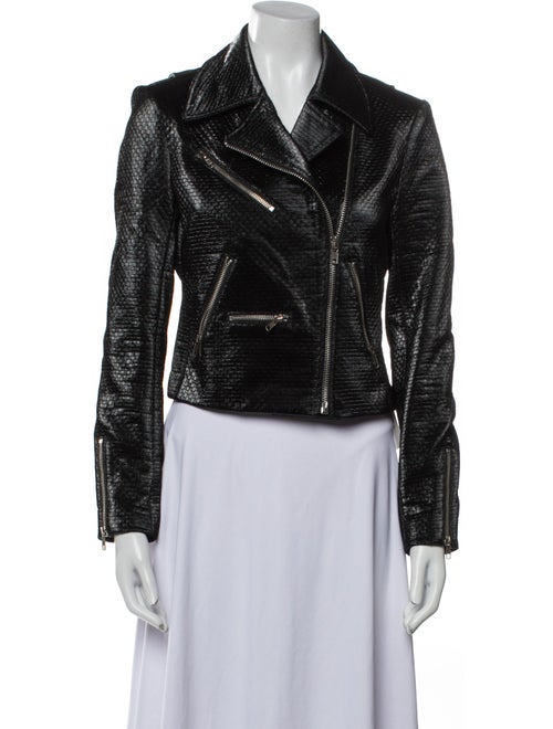 A.L.C. Tweed Pattern Biker Jacket