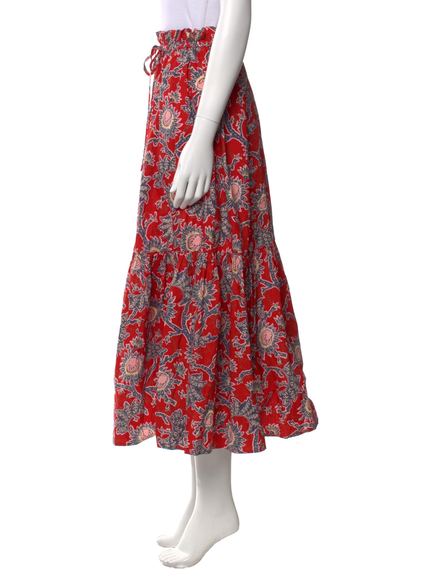 A.L.C. Floral Print Midi Length Skirt