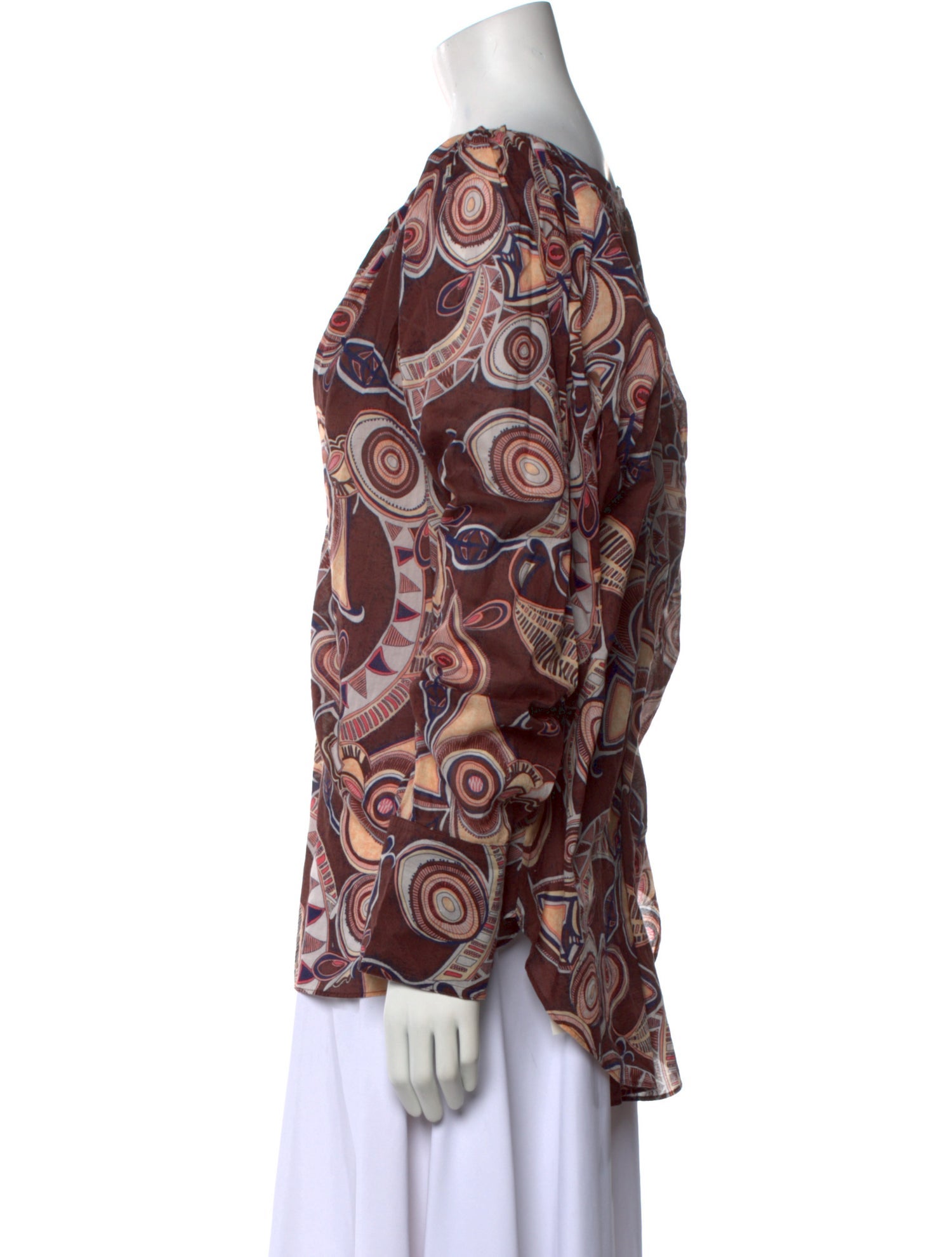 A.L.C. Printed V-Neck Blouse