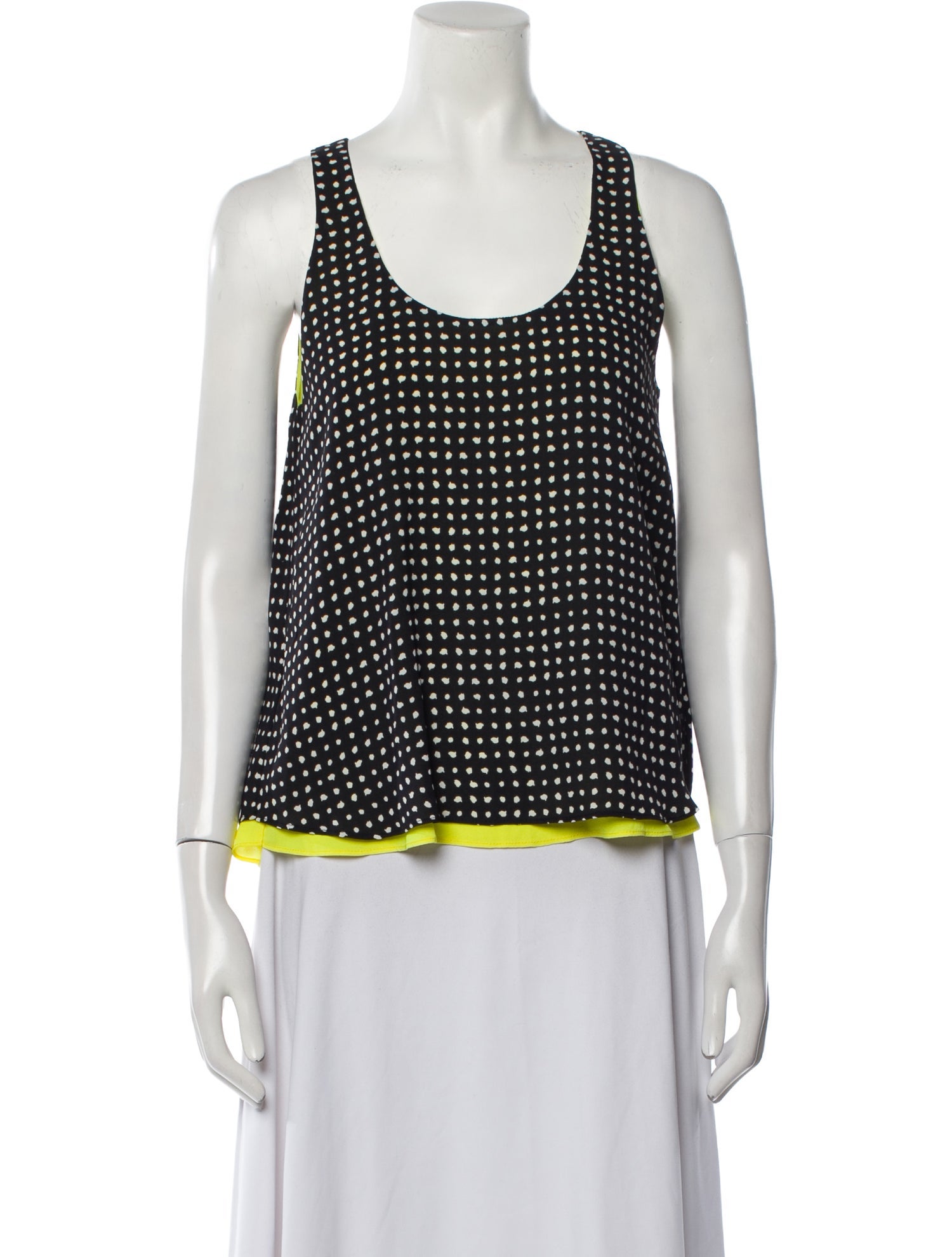 A.L.C. Silk Polka Dot Print Top