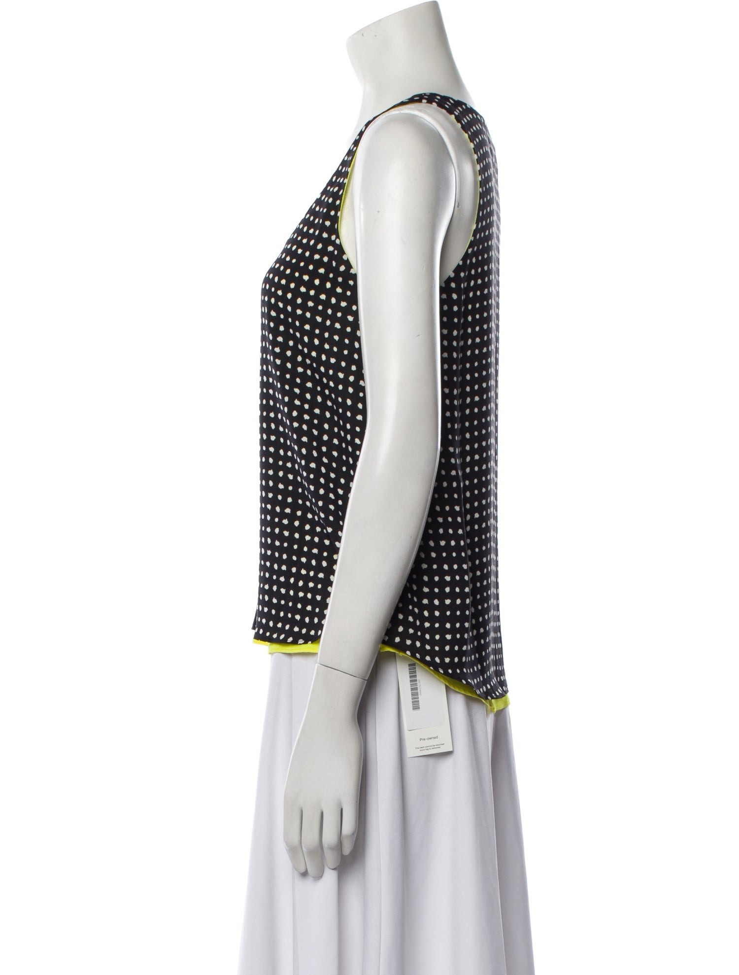 A.L.C. Silk Polka Dot Print Top