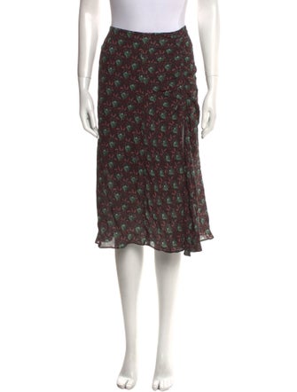 A.L.C. Silk Midi Length Skirt