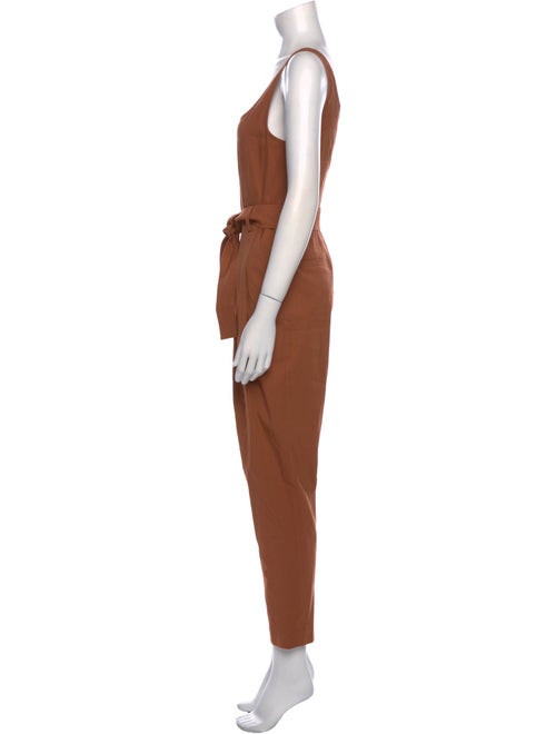 A.L.C. Linen Square Neckline Jumpsuit