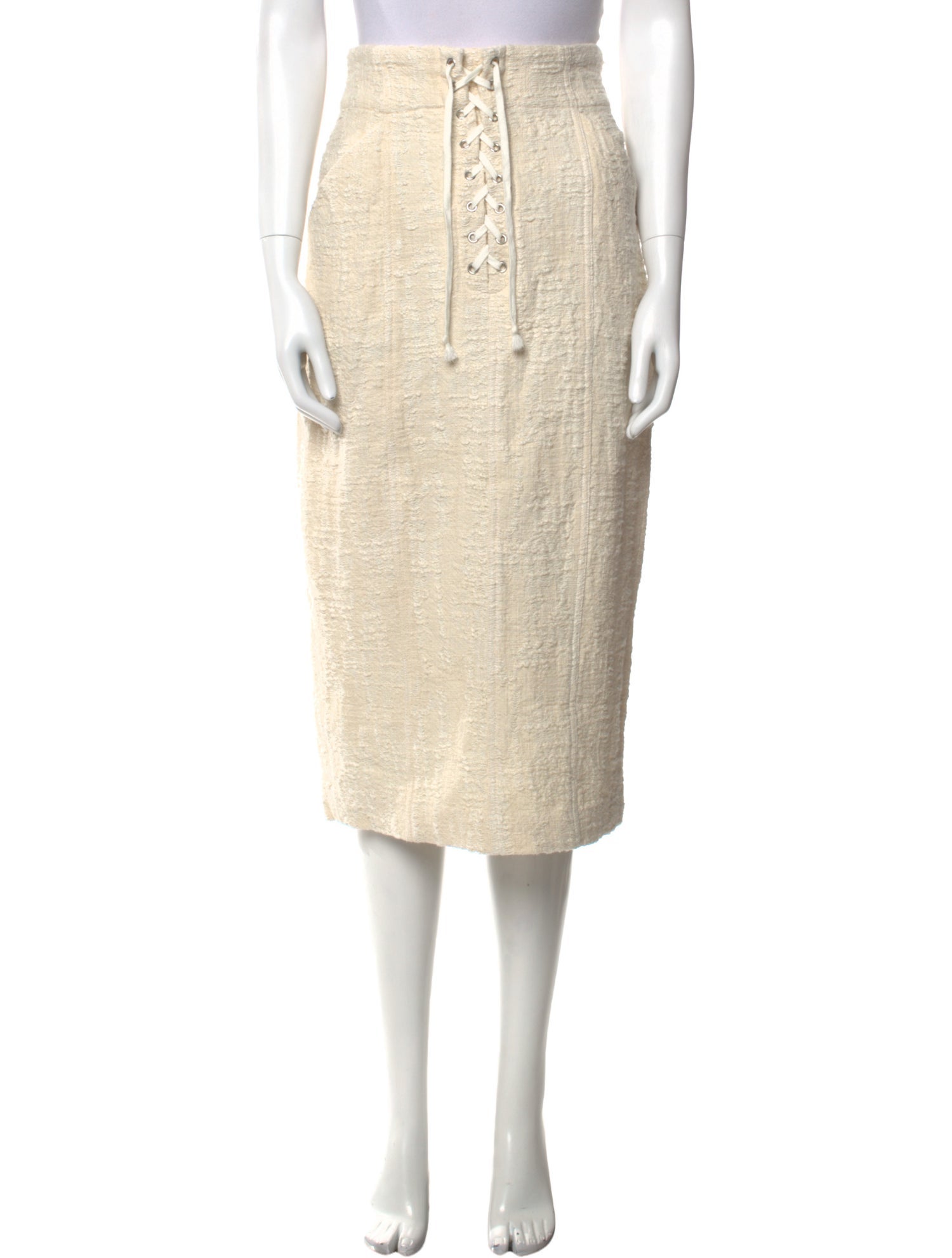 A.L.C. Whipstitch Trim Midi Length Skirt